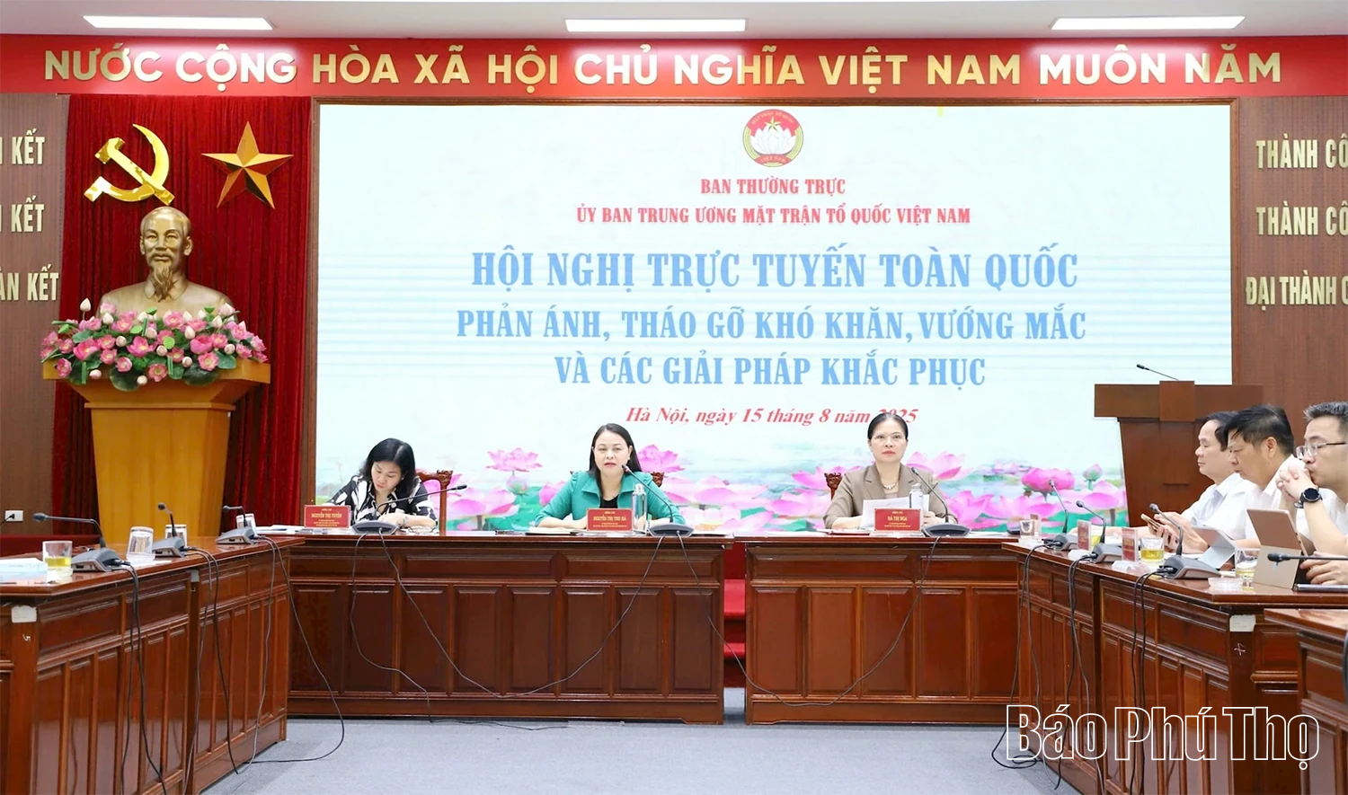 Hội nghị trực tuyến tháo gỡ khó khăn sắp xếp bộ máy Mặt trận Tổ quốc