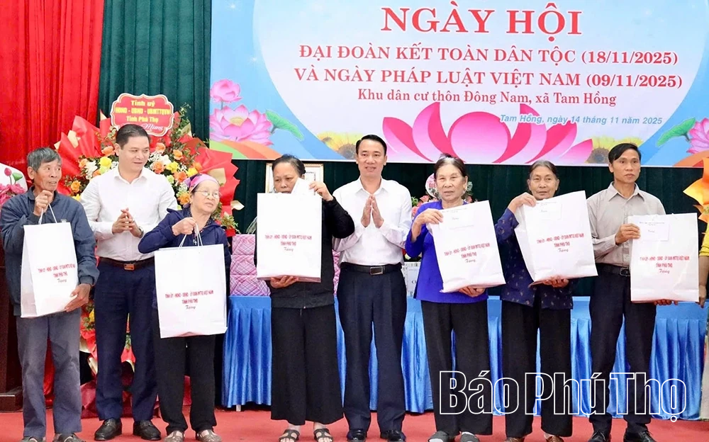 Ngày hội Đại đoàn kết toàn dân tộc thôn Đông Nam, xã Tam Hồng