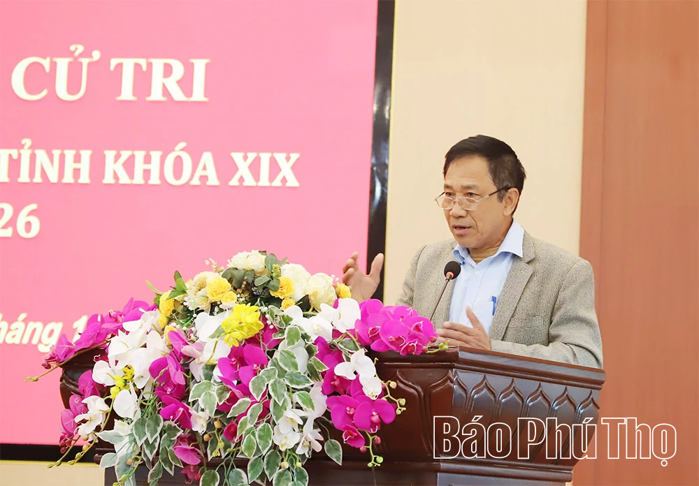 Đại biểu HĐND tỉnh tiếp xúc cử tri tại xã Thanh Ba