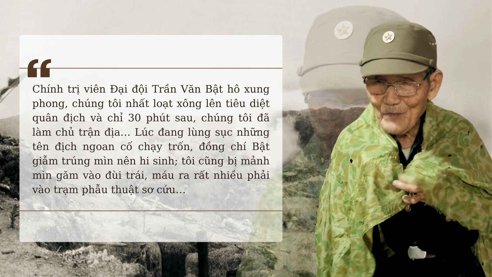 Ký ức “56 ngày đêm” của cựu chiến binh 98 tuổi