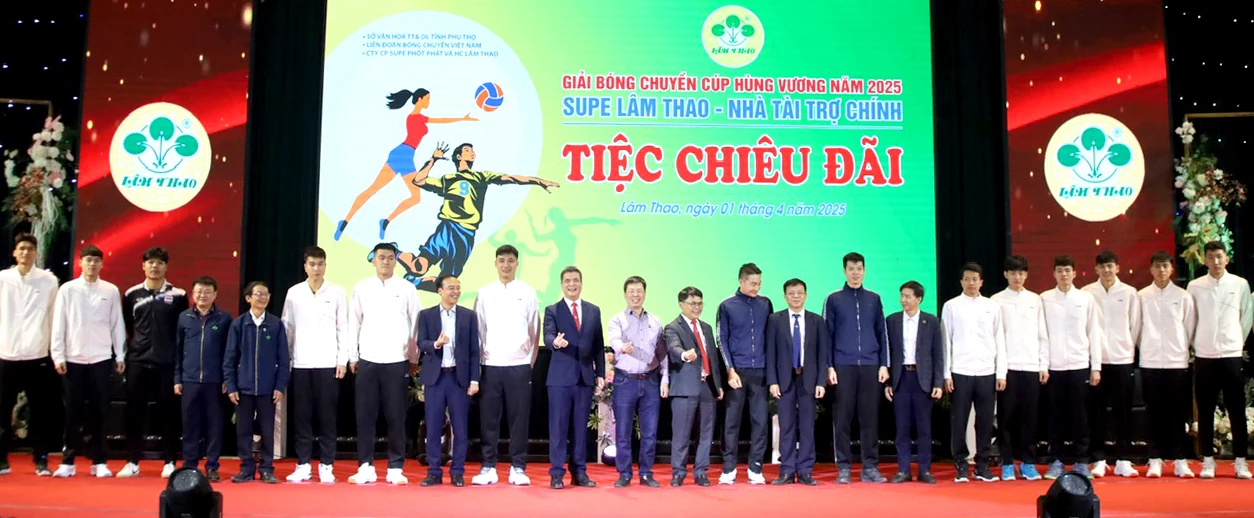 Công ty CP Supe Phốt phát và Hoá chất Lâm Thao gặp mặt các đội tuyển tham gia Giải bóng chuyền Cúp Hùng Vương