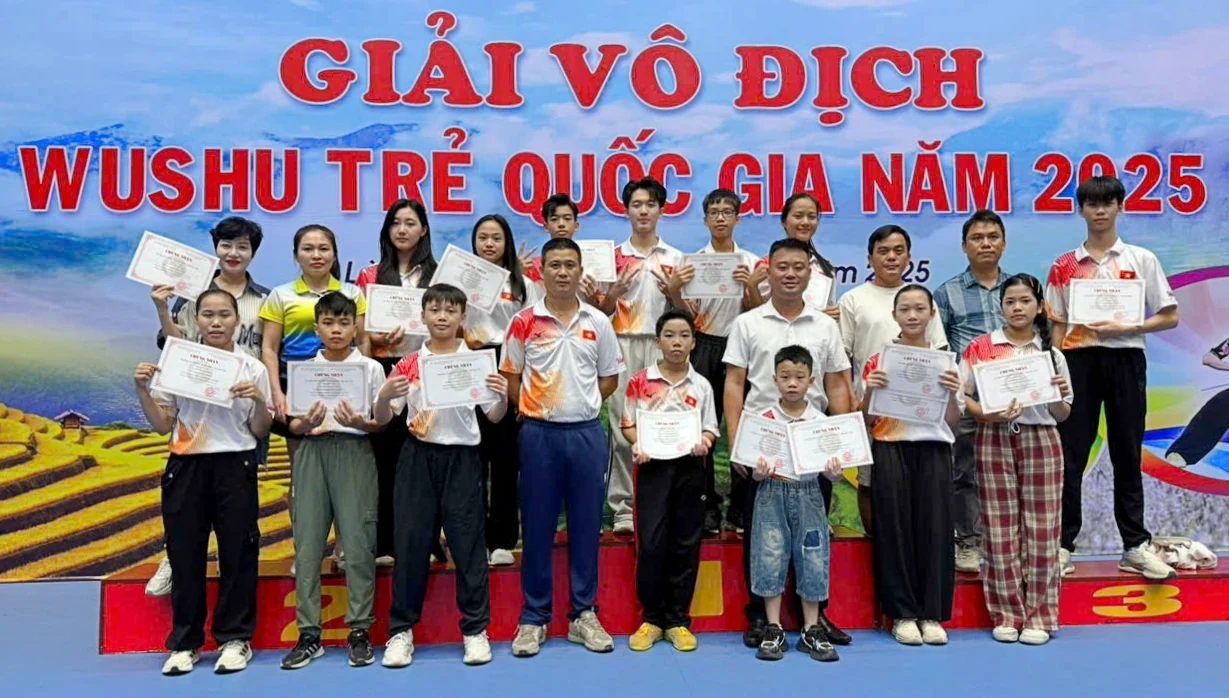Đoàn Phú Thọ đoạt 7 HCV tại Giải Vô địch Wushu trẻ quốc gia