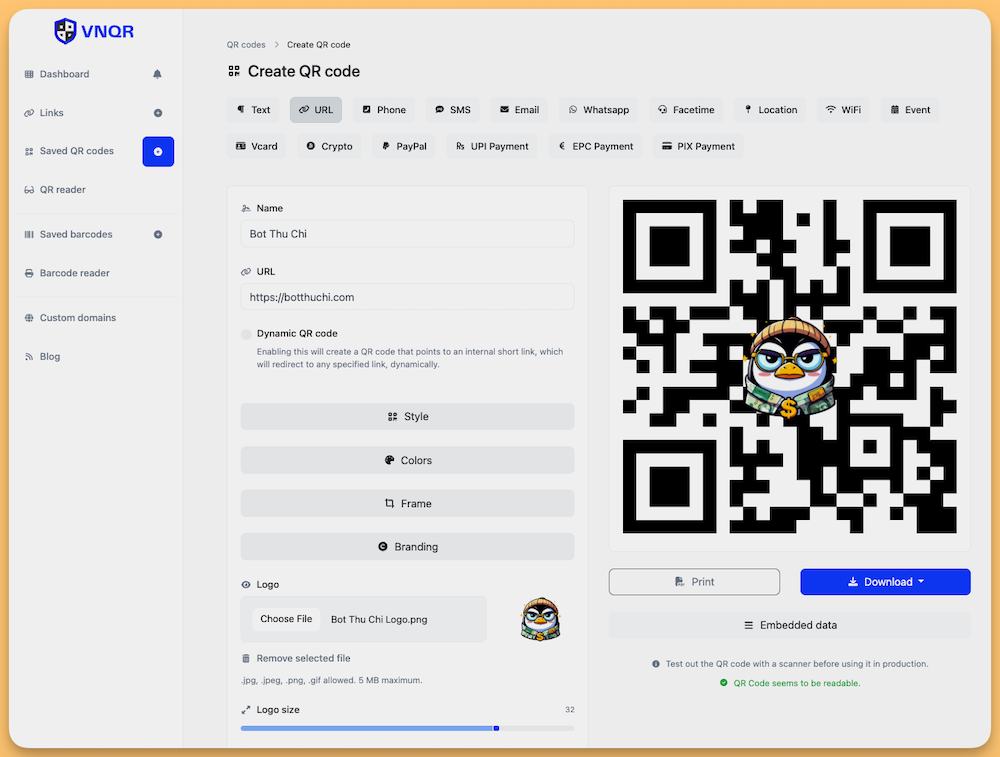 Tạo Mã QR Miễn Phí Không Quảng Cáo Trở Nên Dễ Dàng Với Nền Tảng “Make in Vietnam” VNQR.com
