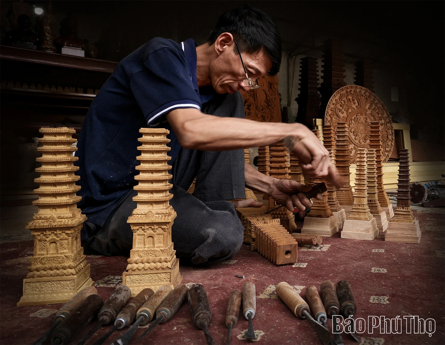 Tháp gốm men chùa Trò: Sản phẩm lưu niệm độc đáo của Phú Thọ