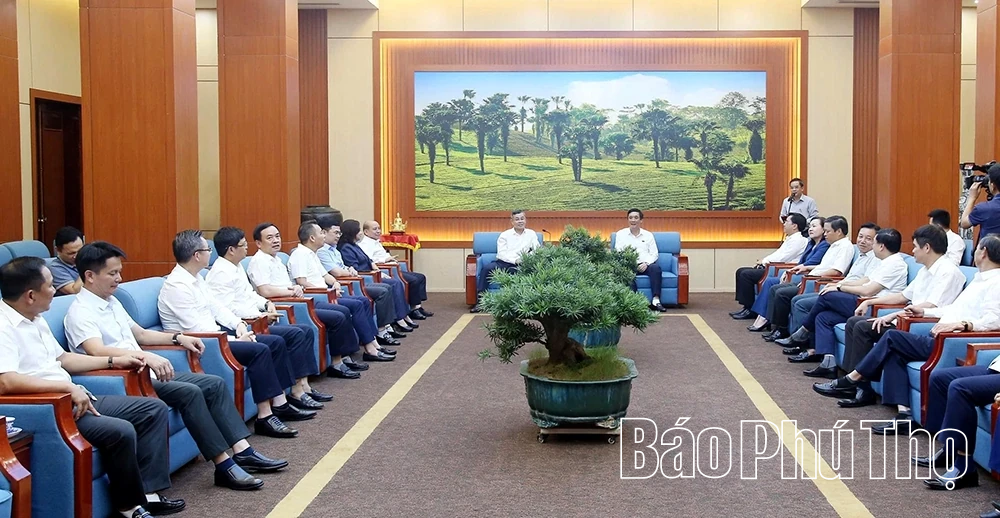 Tổng kiểm toán Nhà nước thăm và làm việc với tỉnh Phú Thọ