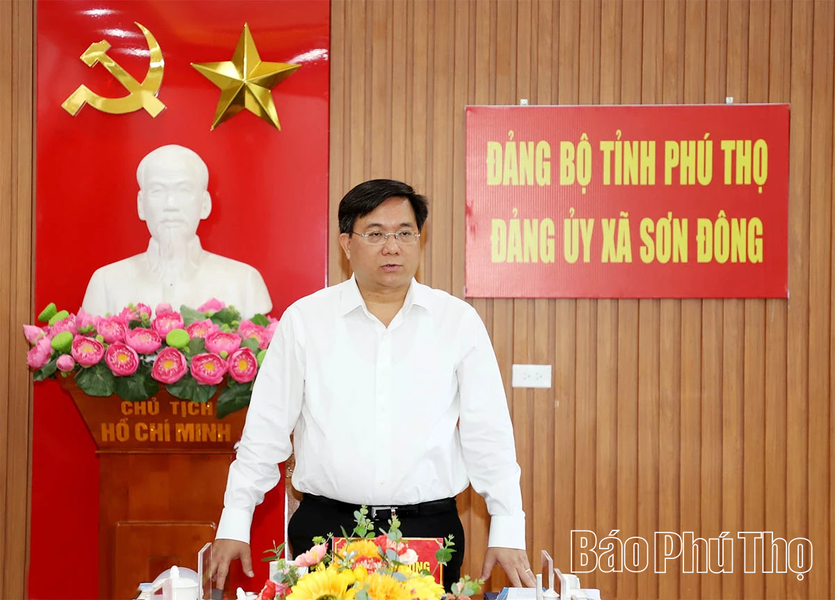 Chủ tịch UBND tỉnh Trần Duy Đông thăm và làm việc với 3 xã Sông Lô, Tiên Lữ, Sơn Đông