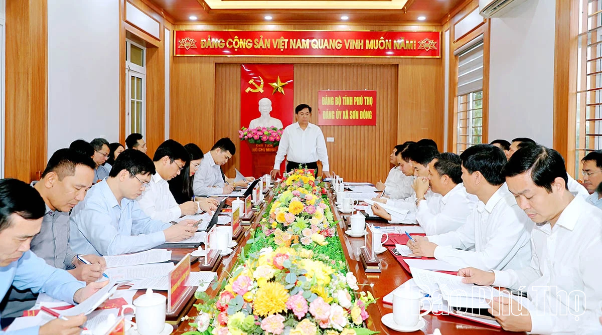 Chủ tịch UBND tỉnh Trần Duy Đông thăm và làm việc với 3 xã Sông Lô, Tiên Lữ, Sơn Đông