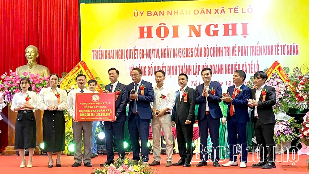 Triển khai Nghị quyết 68-NQ/TW và ra mắt Hội Doanh nghiệp xã Tề Lỗ
