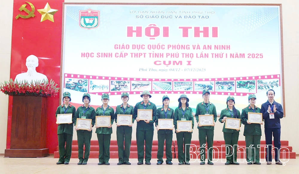 Bế mạc Hội thi Giáo dục quốc phòng và An ninh học sinh THPT lần thứ nhất, năm 2025 cụm I