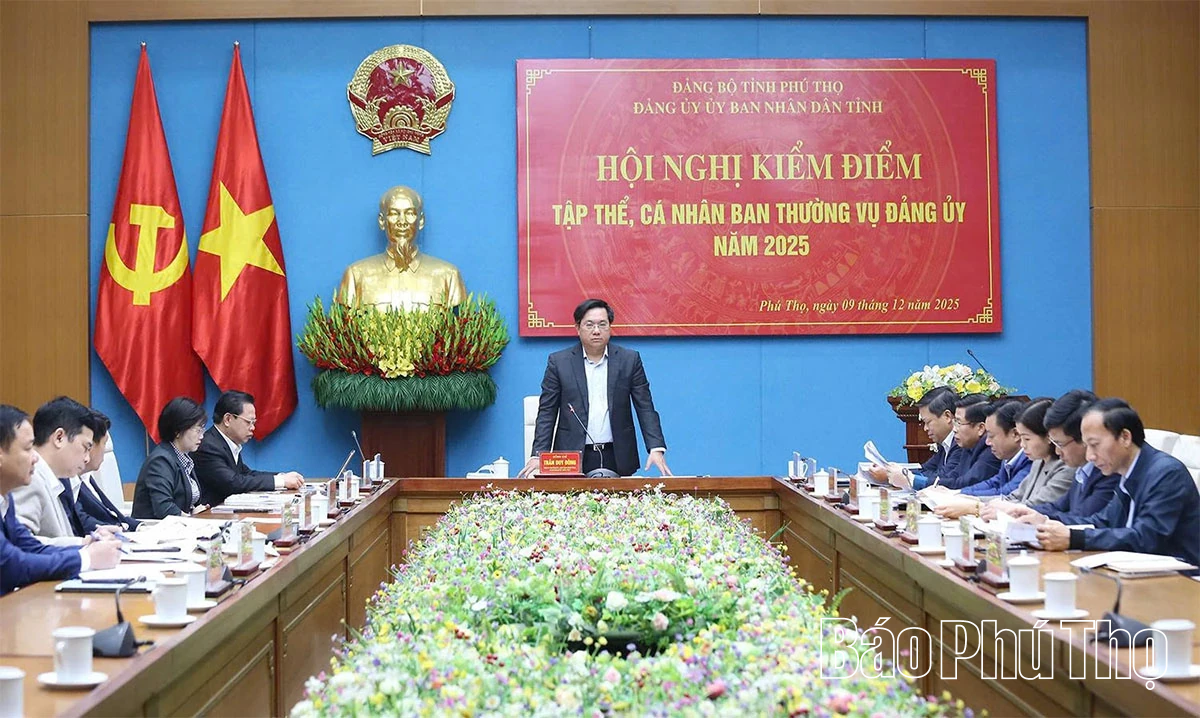 Hội nghị kiểm điểm tập thể và cá nhân Ban Thường vụ Đảng ủy UBND tỉnh năm 2025