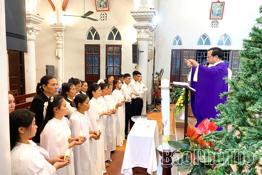 Công an xã An Nghĩa chủ động bảo đảm ANTT giáo xứ Đồng Danh trong dịp Noel