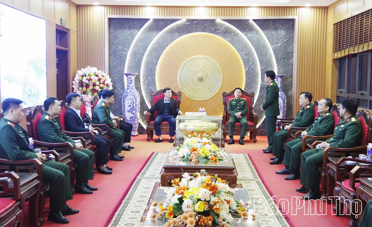 Bộ CHQS tỉnh kiểm tra công tác sẵn sàng chiến đấu và chúc Tết Ban Chỉ huy Phòng thủ khu vực 2 - Thống Nhất