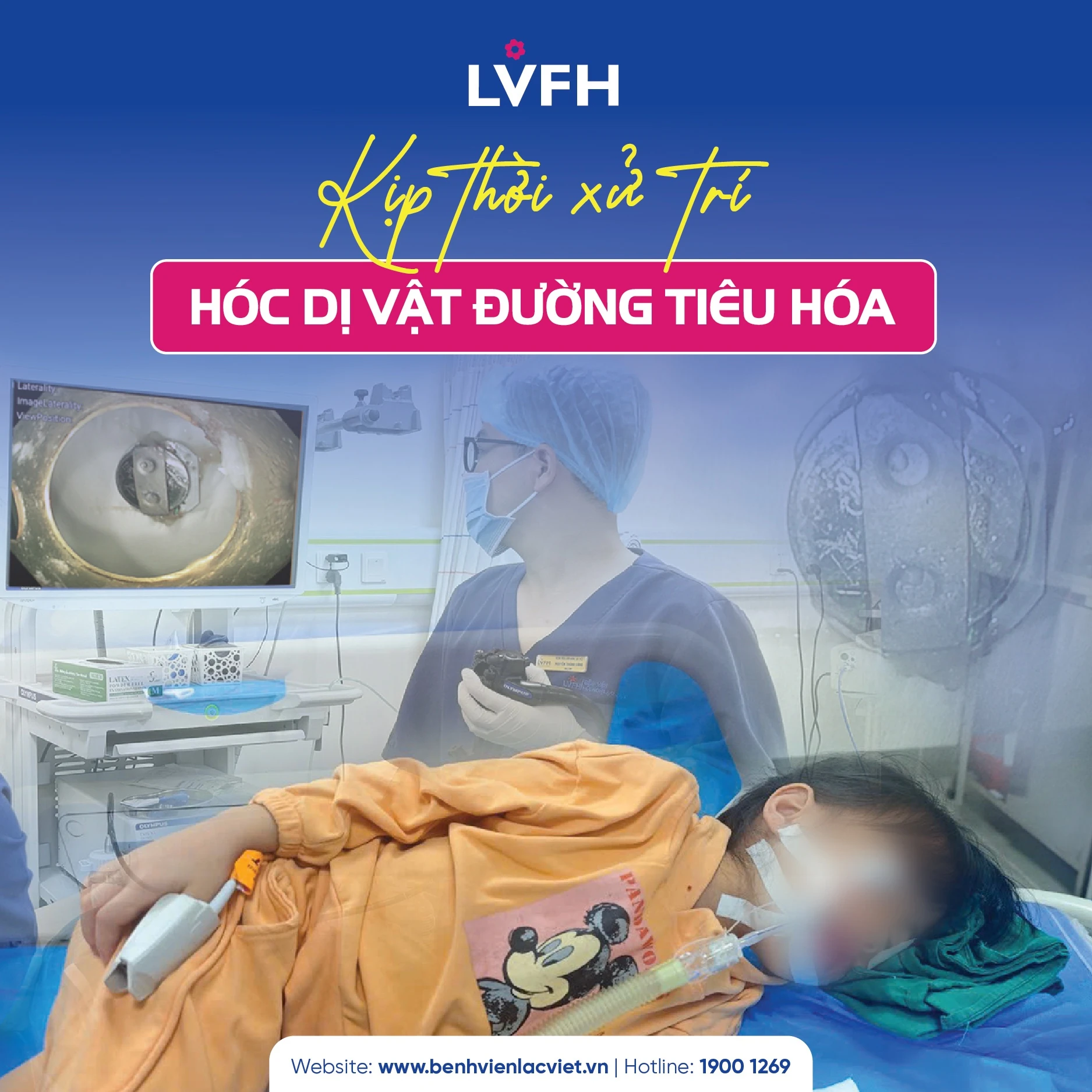 Kịp thời xử trí, lấy dị vật đường tiêu hóa an toàn cho bé gái 7 tuổi