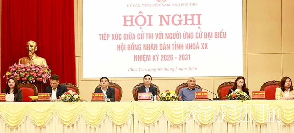 Các ứng cử viên đại biểu HĐND tỉnh tiếp xúc cử tri phường Phúc Yên