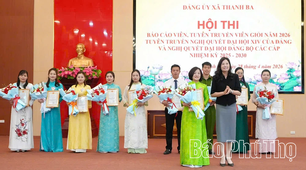 Thanh Ba tổ chức thành công Hội thi Báo cáo viên, tuyên truyền viên giỏi năm 2026