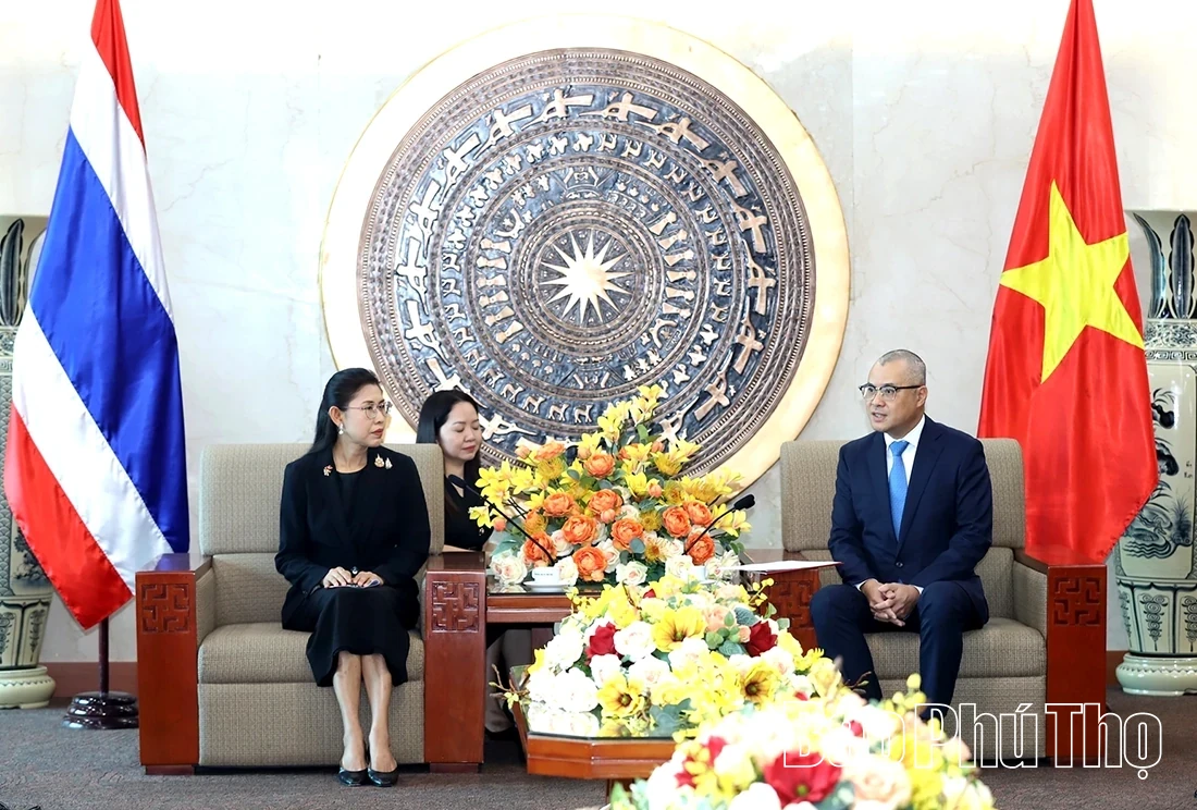 Phu Tho Provincial Party Secretary Receives the Ambassador of the Kingdom of Thailand to Vietnam