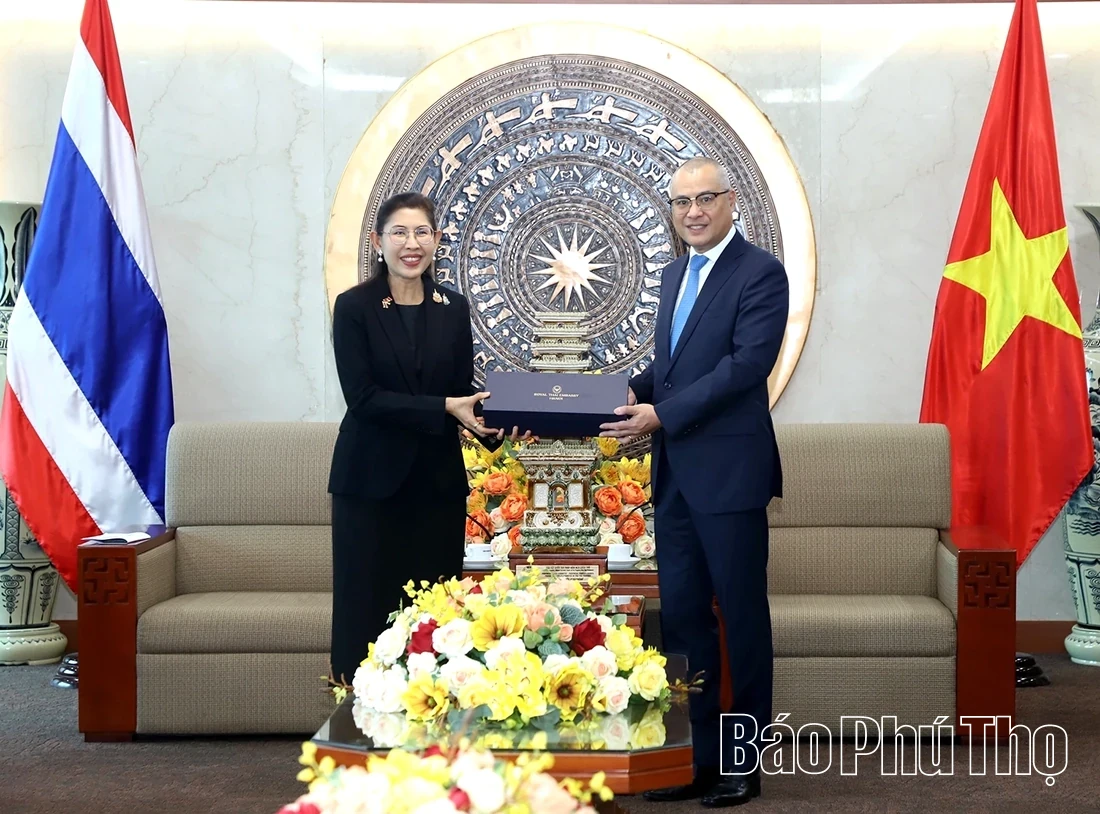 Phu Tho Provincial Party Secretary Receives the Ambassador of the Kingdom of Thailand to Vietnam