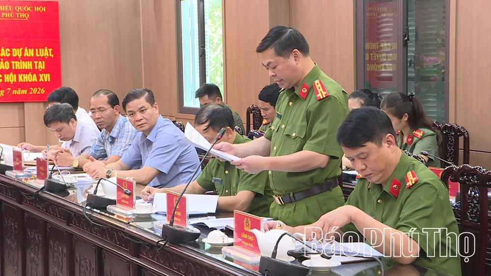 Góp ý các dự án luật, nghị quyết do Bộ Công an chủ trì soạn thảo