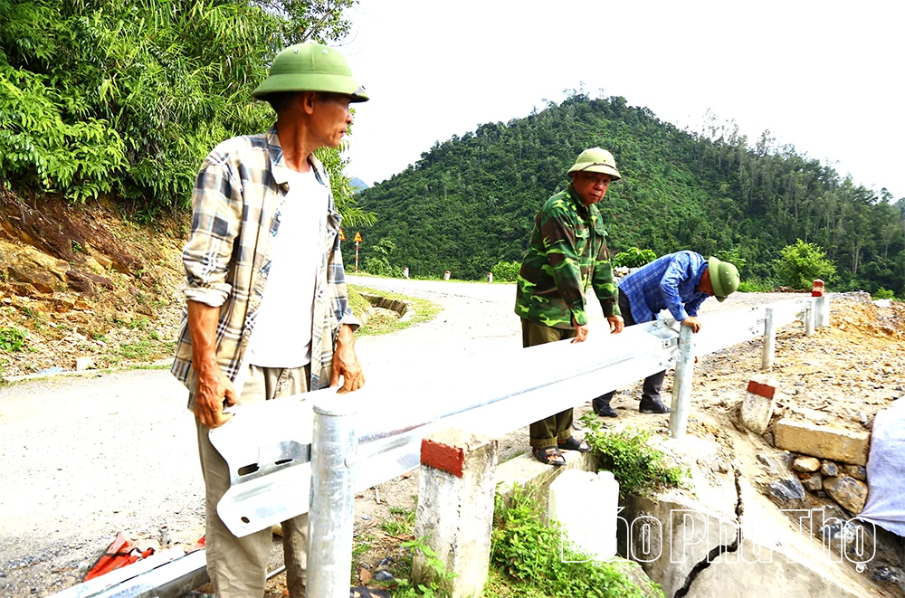 Sớm khắc phục sạt lở, đảm bảo an toàn trên đường tỉnh 448